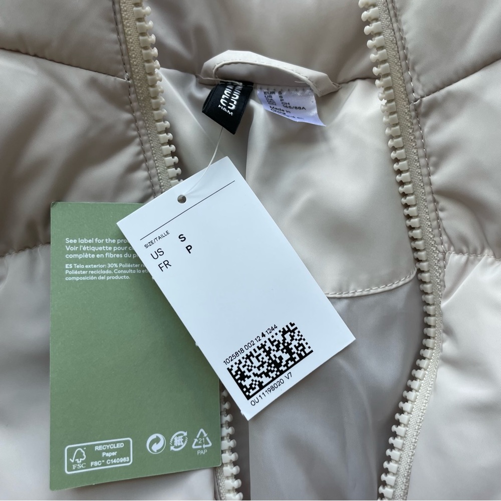 H&M Cropped Puffer NWT
